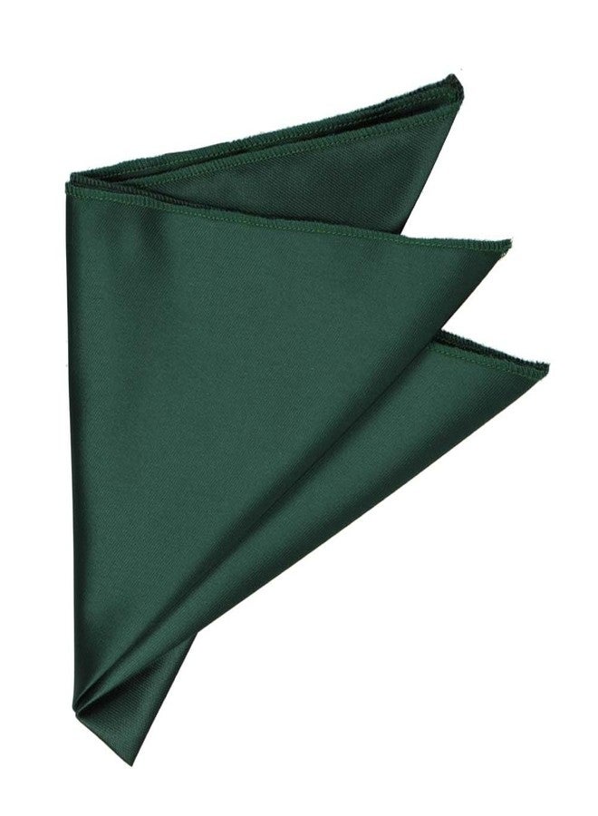 tiemart Solid Color Hunter Green Pocket Squares for Men for Suits and Perfect for Wedding Parties Measures 12 x 12 inch / 30 x 30 cm - Image 3